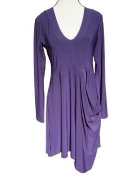 Sympli The Best Tunic Dress Size 6 Purple Asymmetrical Comfort Lagenlook